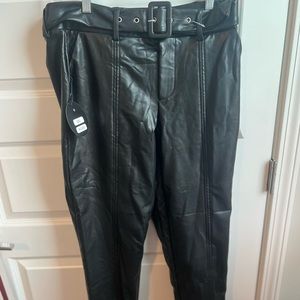Black Faux Leather Pants/NEW WITH TAGS